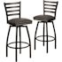 Carnegy Avenue 32 in. Black Vinyl Seat/Black Metal Frame Bar Stool (2-pack)