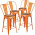 Carnegy Avenue 24.25 in. Orange Bar Stool (4-Pack)
