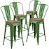 Carnegy Avenue 24.25 in. Green Bar Stool (4-Pack)