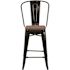 Carnegy Avenue 24.25 in. Black Bar Stool (4-Pack)