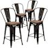 Carnegy Avenue 24.25 in. Black Bar Stool (4-Pack)
