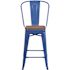 Carnegy Avenue 24.25 in. Blue Bar Stool (4-Pack)