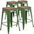 Carnegy Avenue 24 in. Green Bar Stool (4-Pack)