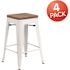 Carnegy Avenue 24 in. White Bar Stool (4-Pack)