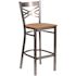 Carnegy Avenue 27.125 in. Natural Wood Seat/Clear Coated Metal Frame Bar Stool - 2 pack