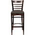 Carnegy Avenue 31 in. Black Vinyl Seat/Walnut Wood Frame Bar Stool - 2 pack