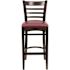 Carnegy Avenue 31 in. Burgundy Vinyl Seat/Walnut Wood Frame Bar Stool - 2 pack