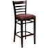 Carnegy Avenue 31 in. Burgundy Vinyl Seat/Walnut Wood Frame Bar Stool - 2 pack