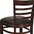 Carnegy Avenue 31 in. Black Vinyl Seat/Mahogany Wood Frame Bar Stool (2-pack)