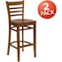 Carnegy Avenue 29.5 in. Cherry Wood Seat/Cherry Wood Frame Bar Stool - 2 pack