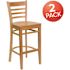 Carnegy Avenue 29.5 in. Natural Wood Seat/Natural Wood Frame Bar Stool - 2 pack