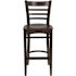 Carnegy Avenue 29.5 in. Walnut Wood Seat/Walnut Wood Frame Bar Stool - 2 pack