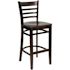 Carnegy Avenue 29.5 in. Walnut Wood Seat/Walnut Wood Frame Bar Stool - 2 pack