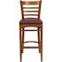 Carnegy Avenue 31 in. Burgundy Vinyl Seat/Cherry Wood Frame Bar Stool - 2 pack