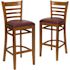 Carnegy Avenue 31 in. Burgundy Vinyl Seat/Cherry Wood Frame Bar Stool - 2 pack