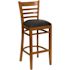Carnegy Avenue 31 in. Black Vinyl Seat/Cherry Wood Frame Bar Stool - 2 pack