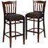 Carnegy Avenue 31 in. Black Vinyl Seat/Mahogany Wood Frame Bar Stool (2 Pack)