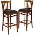 Carnegy Avenue 31 in. Black Vinyl Seat/Cherry Wood Frame Bar Stool - 2 pack