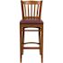 Carnegy Avenue 31 in. Burgundy Vinyl Seat/Cherry Wood Frame Bar Stool - 2 pack