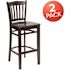Carnegy Avenue 29.5 in. Walnut Wood Seat/Walnut Wood Frame Bar Stool - 2 pack