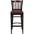 Carnegy Avenue 31 in. Burgundy Vinyl Seat/Mahogany Wood Frame Bar Stool - 2 pack