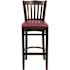 Carnegy Avenue 31 in. Burgundy Vinyl Seat/Walnut Wood Frame Bar Stool - 2 pack