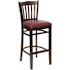 Carnegy Avenue 31 in. Burgundy Vinyl Seat/Walnut Wood Frame Bar Stool - 2 pack
