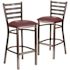 Carnegy Avenue 30 in. Burgundy Vinyl Seat/Clear Coated Metal Frame Bar Stool (2-pack)
