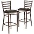 Carnegy Avenue 30 in. Black Vinyl Seat/Clear Coated Metal Frame Bar Stool (2-pack)