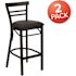 Carnegy Avenue 29 in. Black Vinyl Seat/Black Metal Frame Bar Stool (2-pack)