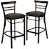 Carnegy Avenue 29 in. Black Vinyl Seat/Black Metal Frame Bar Stool (2-pack)