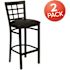 Carnegy Avenue 29 in. Black Vinyl Seat/Black Metal Frame Bar Stool (2-pack)