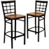 Carnegy Avenue 27.125 in. Cherry Wood Seat/Black Metal Frame Bar Stool (2-pack)
