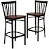 Carnegy Avenue 29 in. Cherry Wood Seat/Black Metal Frame Bar Stool (2-pack)