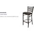 Carnegy Avenue 30 in. Black Vinyl Seat/Black Metal Frame Bar Stool (2-pack)