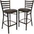 Carnegy Avenue 30 in. Black Vinyl Seat/Black Metal Frame Bar Stool (2-pack)