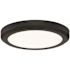 EnviroLite EnviroLite 16 in. Mid-century Matte Black Dimmable Integrated LED Flush Mount for Kitchens