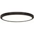 EnviroLite 32 in. Oval 1-Light Edge-Lit Matte Black Dimmable LED Flush Mount