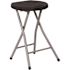 Carnegy Avenue Black Plastic Seat with Metal Frame Folding Chair (Set of 2)