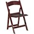 Carnegy Avenue Red Mahogany Vinyl Seat with Resin Frame Folding Chair (Set of 2)