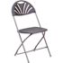 Carnegy Avenue Charcoal Plastic Seat with Metal Frame Folding Chair (Set of 2)