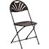 Carnegy Avenue Black Plastic Seat with Metal Frame Folding Chair (Set of 2)