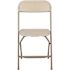 Carnegy Avenue Beige Plastic Seat with Metal Frame Folding Chair (Set of 2)