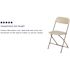Carnegy Avenue Beige Plastic Seat with Metal Frame Folding Chair (Set of 2)