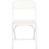 Carnegy Avenue White Plastic Seat with Metal Frame Folding Chair (Set of 2)