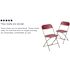 Carnegy Avenue Red Plastic Seat with Metal Frame Folding Chair (Set of 2)