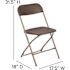 Carnegy Avenue Brown Plastic Seat with Metal Frame Folding Chair (Set of 2)