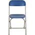 Carnegy Avenue Blue Plastic Seat with Metal Frame Folding Chair (Set of 2)