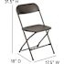 Carnegy Avenue Black Plastic Seat with Metal Frame Folding Chair (Set of 2)