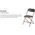 Carnegy Avenue Black Plastic Seat with Metal Frame Folding Chair (Set of 2)